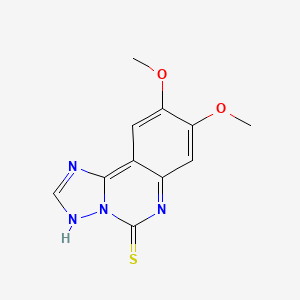8,9-dimethoxy[1,2,4]triazolo[1,5-c]quinazoline-5(6H)-thione - 860610-92-0