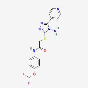 2-{[4-amino-5-(pyridin-4-yl)-4H-1,2,4-triazol-3-yl]sulfanyl}-N-[4-(difluoromethoxy)phenyl]acetamide - 886926-40-5