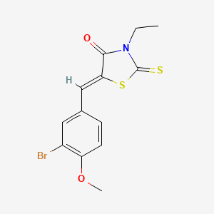 (5Z)-5-[(3-bromo-4-methoxyphenyl)methylidene]-3-ethyl-2-sulfanylidene-1,3-thiazolidin-4-one - 525570-90-5