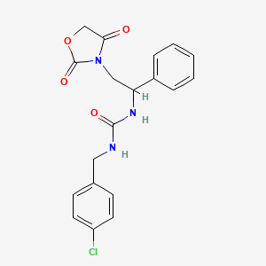 1-(4-Chlorobenzyl)-3-(2-(2,4-dioxooxazolidin-3-yl)-1-phenylethyl)urea - 2034564-58-2
