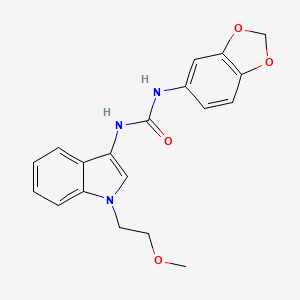 1-(benzo[d][1,3]dioxol-5-yl)-3-(1-(2-methoxyethyl)-1H-indol-3-yl)urea - 922896-90-0