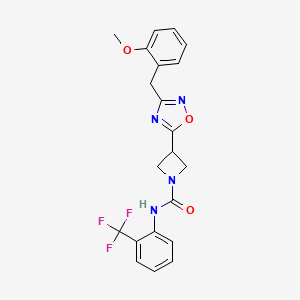 3-(3-(2-methoxybenzyl)-1,2,4-oxadiazol-5-yl)-N-(2-(trifluoromethyl)phenyl)azetidine-1-carboxamide - 1396798-06-3