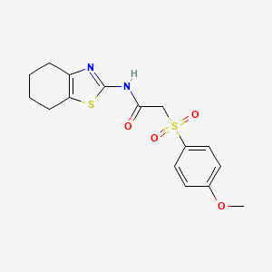 2-((4-methoxyphenyl)sulfonyl)-N-(4,5,6,7-tetrahydrobenzo[d]thiazol-2-yl)acetamide - 941951-61-7