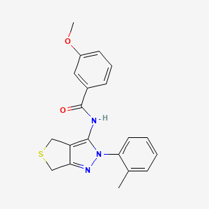 3-methoxy-N-(2-(o-tolyl)-4,6-dihydro-2H-thieno[3,4-c]pyrazol-3-yl)benzamide - 396720-74-4