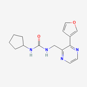 1-Cyclopentyl-3-((3-(furan-3-yl)pyrazin-2-yl)methyl)urea - 2034612-40-1