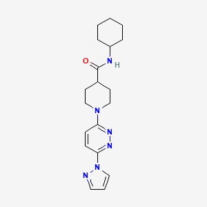 1-(6-(1H-pyrazol-1-yl)pyridazin-3-yl)-N-cyclohexylpiperidine-4-carboxamide - 1286726-28-0