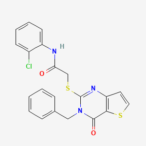 2-({3-benzyl-4-oxo-3H,4H-thieno[3,2-d]pyrimidin-2-yl}sulfanyl)-N-(2-chlorophenyl)acetamide - 451468-37-4
