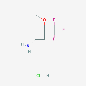 cis-3-methoxy-3-(trifluoromethyl)cyclobutanamine;hydrochloride - 2375267-84-6