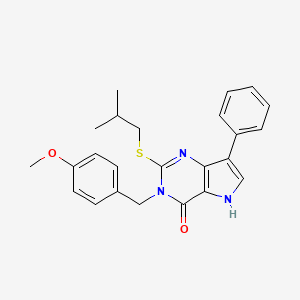 2-(isobutylthio)-3-(4-methoxybenzyl)-7-phenyl-3H-pyrrolo[3,2-d]pyrimidin-4(5H)-one - 2034316-17-9