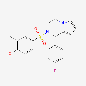 1-(4-fluorophenyl)-2-(4-methoxy-3-methylbenzenesulfonyl)-1H,2H,3H,4H-pyrrolo[1,2-a]pyrazine - 900010-87-9
