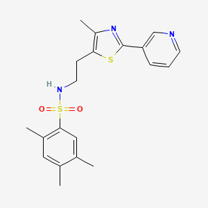 2,4,5-trimethyl-N-[2-(4-methyl-2-pyridin-3-yl-1,3-thiazol-5-yl)ethyl]benzenesulfonamide - 873009-96-2