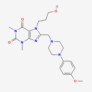 7-(3-hydroxypropyl)-8-{[4-(4-methoxyphenyl)piperazin-1-yl]methyl}-1,3-dimethyl-3,7-dihydro-1H-purine-2,6-dione - 851941-54-3