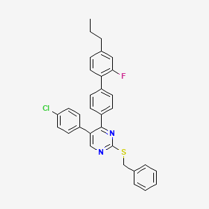 2-(Benzylsulfanyl)-5-(4-chlorophenyl)-4-(2'-fluoro-4'-propyl[1,1'-biphenyl]-4-yl)pyrimidine - 478248-93-0