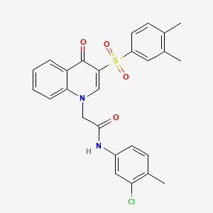 N-(3-chloro-4-methylphenyl)-2-(3-((3,4-dimethylphenyl)sulfonyl)-4-oxoquinolin-1(4H)-yl)acetamide - 902278-89-1