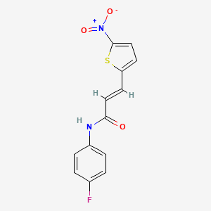 (E)-N-(4-fluorophenyl)-3-(5-nitrothiophen-2-yl)acrylamide - 476316-44-6