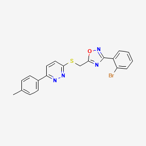 3-({[3-(2-Bromophenyl)-1,2,4-oxadiazol-5-yl]methyl}sulfanyl)-6-(4-methylphenyl)pyridazine - 1114944-96-5
