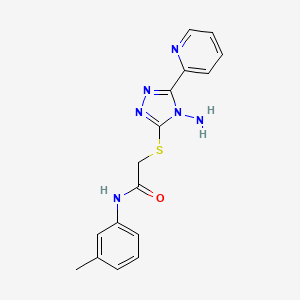 2-{[4-amino-5-(pyridin-2-yl)-4H-1,2,4-triazol-3-yl]sulfanyl}-N-(3-methylphenyl)acetamide - 880804-27-3