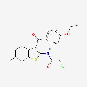 2-chloro-N-[3-(4-ethoxybenzoyl)-6-methyl-4,5,6,7-tetrahydro-1-benzothiophen-2-yl]acetamide - 792954-21-3
