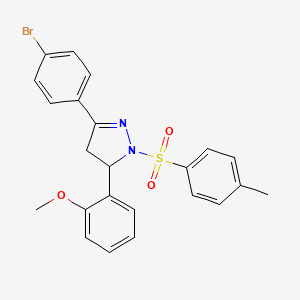 3-(4-bromophenyl)-5-(2-methoxyphenyl)-1-tosyl-4,5-dihydro-1H-pyrazole - 361479-12-1