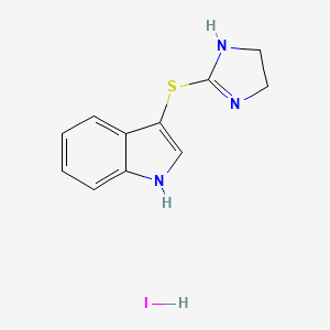 3-(4,5-dihydro-1H-imidazol-2-ylsulfanyl)-1H-indole hydroiodide - 55107-59-0