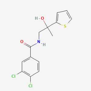 3,4-dichloro-N-(2-hydroxy-2-(thiophen-2-yl)propyl)benzamide - 1351641-97-8