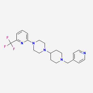 1-(1-(Pyridin-4-ylmethyl)piperidin-4-yl)-4-(6-(trifluoromethyl)pyridin-2-yl)piperazine - 2034525-27-2