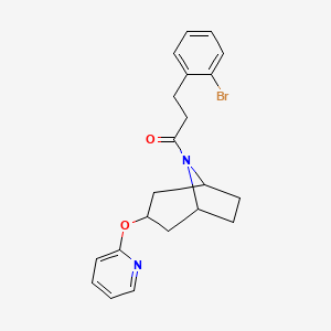 3-(2-bromophenyl)-1-((1R,3s,5S)-3-(pyridin-2-yloxy)-8-azabicyclo[3.2.1]octan-8-yl)propan-1-one - 2108394-19-8
