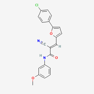 (E)-3-(5-(4-chlorophenyl)furan-2-yl)-2-cyano-N-(3-methoxyphenyl)acrylamide - 313551-54-1