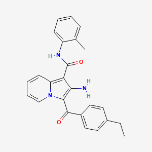 2-amino-3-(4-ethylbenzoyl)-N-(2-methylphenyl)indolizine-1-carboxamide - 903278-67-1