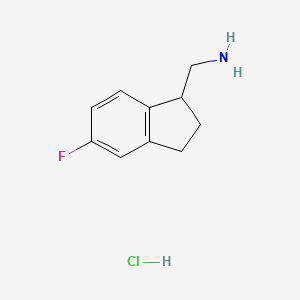 (5-Fluoro-2,3-dihydro-1H-inden-1-yl)methanamine;hydrochloride - 1415750-29-6