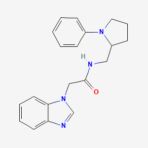 2-(Benzimidazol-1-yl)-N-[(1-phenylpyrrolidin-2-yl)methyl]acetamide - 1797319-76-6