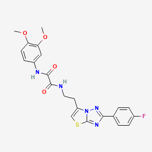 N1-(3,4-dimethoxyphenyl)-N2-(2-(2-(4-fluorophenyl)thiazolo[3,2-b][1,2,4]triazol-6-yl)ethyl)oxalamide - 894034-49-2