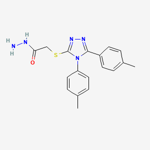 2-{[bis(4-methylphenyl)-4H-1,2,4-triazol-3-yl]sulfanyl}acetohydrazide - 893726-40-4