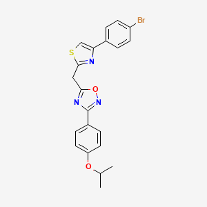 5-((4-(4-Bromophenyl)thiazol-2-yl)methyl)-3-(4-isopropoxyphenyl)-1,2,4-oxadiazole - 1251612-54-0