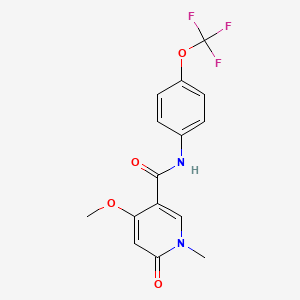 4-methoxy-1-methyl-6-oxo-N-(4-(trifluoromethoxy)phenyl)-1,6-dihydropyridine-3-carboxamide - 2034319-22-5
