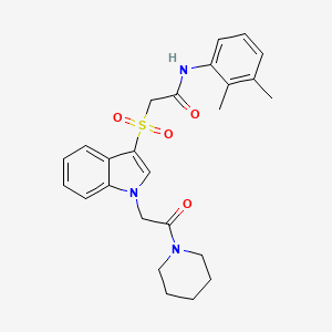 N-(2,3-dimethylphenyl)-2-((1-(2-oxo-2-(piperidin-1-yl)ethyl)-1H-indol-3-yl)sulfonyl)acetamide - 878058-59-4