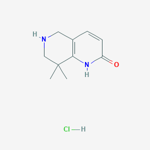 8,8-Dimethyl-1,5,6,7-tetrahydro-1,6-naphthyridin-2-one;hydrochloride - 2580197-54-0