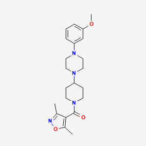 (3,5-Dimethylisoxazol-4-yl)(4-(4-(3-methoxyphenyl)piperazin-1-yl)piperidin-1-yl)methanone - 2034479-97-3