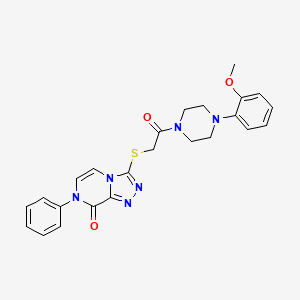 3-((2-(4-(2-methoxyphenyl)piperazin-1-yl)-2-oxoethyl)thio)-7-phenyl-[1,2,4]triazolo[4,3-a]pyrazin-8(7H)-one - 1223974-75-1