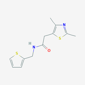 2-(2,4-dimethylthiazol-5-yl)-N-(thiophen-2-ylmethyl)acetamide - 1235355-79-9