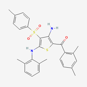 (3-Amino-5-((2,6-dimethylphenyl)amino)-4-tosylthiophen-2-yl)(2,4-dimethylphenyl)methanone - 1115337-86-4