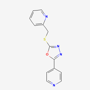 2-((Pyridin-2-ylmethyl)thio)-5-(pyridin-4-yl)-1,3,4-oxadiazole - 197371-72-5