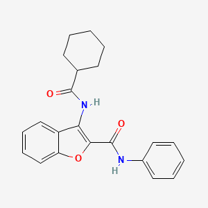 3-(cyclohexanecarboxamido)-N-phenylbenzofuran-2-carboxamide - 862829-64-9