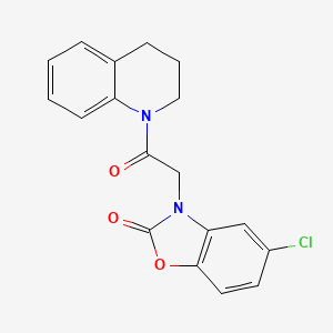 5-chloro-3-(2-(3,4-dihydroquinolin-1(2H)-yl)-2-oxoethyl)benzo[d]oxazol-2(3H)-one - 902254-93-7