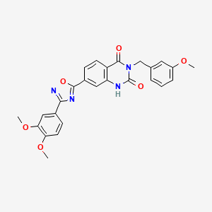 7-[3-(3,4-dimethoxyphenyl)-1,2,4-oxadiazol-5-yl]-3-(3-methoxybenzyl)quinazoline-2,4(1H,3H)-dione - 1326877-39-7