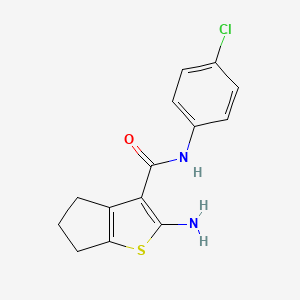 2-amino-N-(4-chlorophenyl)-5,6-dihydro-4H-cyclopenta[b]thiophene-3-carboxamide - 329066-94-6