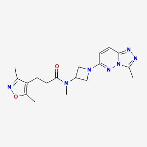 3-(3,5-dimethylisoxazol-4-yl)-N-methyl-N-(1-(3-methyl-[1,2,4]triazolo[4,3-b]pyridazin-6-yl)azetidin-3-yl)propanamide - 2320888-33-1