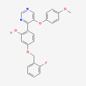 5-[(2-Fluorophenyl)methoxy]-2-[5-(4-methoxyphenoxy)pyrimidin-4-yl]phenol - 850750-88-8