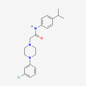 2-[4-(3-chlorophenyl)piperazin-1-yl]-N-(4-propan-2-ylphenyl)acetamide - 329080-26-4