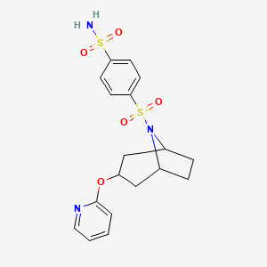 4-(((1R,3s,5S)-3-(pyridin-2-yloxy)-8-azabicyclo[3.2.1]octan-8-yl)sulfonyl)benzenesulfonamide - 2108482-06-8